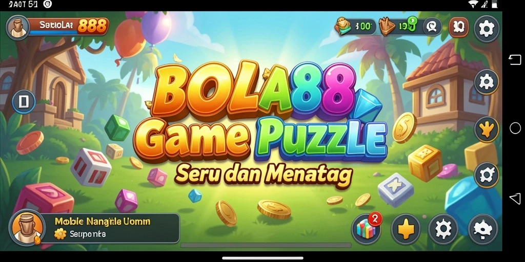 Tampilan gameplay menarik dari BOLA88 dengan berbagai puzzle.