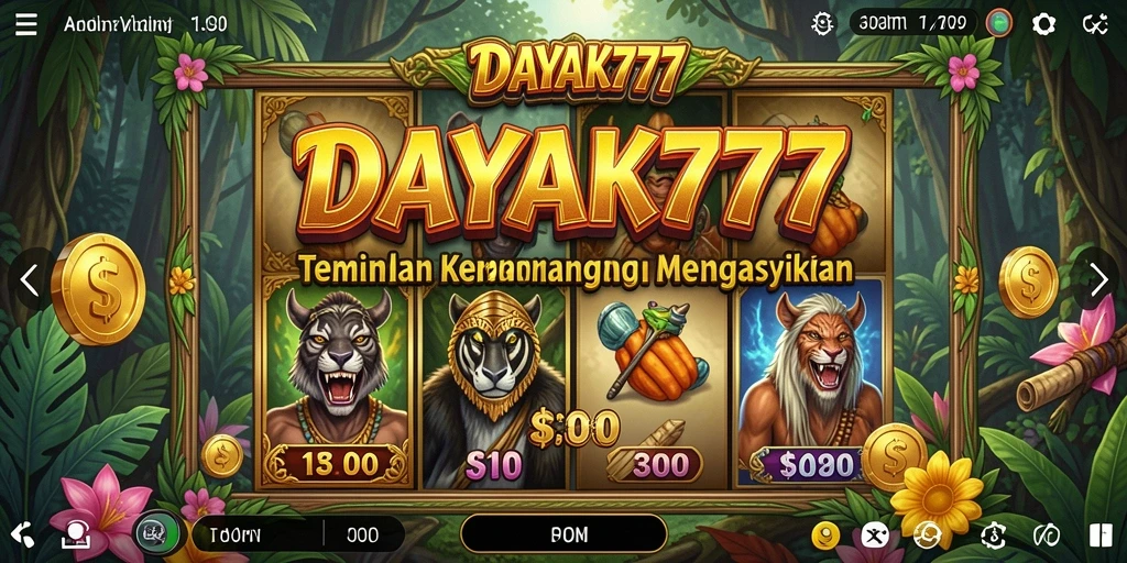Screenshot menunjukkan gameplay seru dan fitur menarik di DAYAK777.