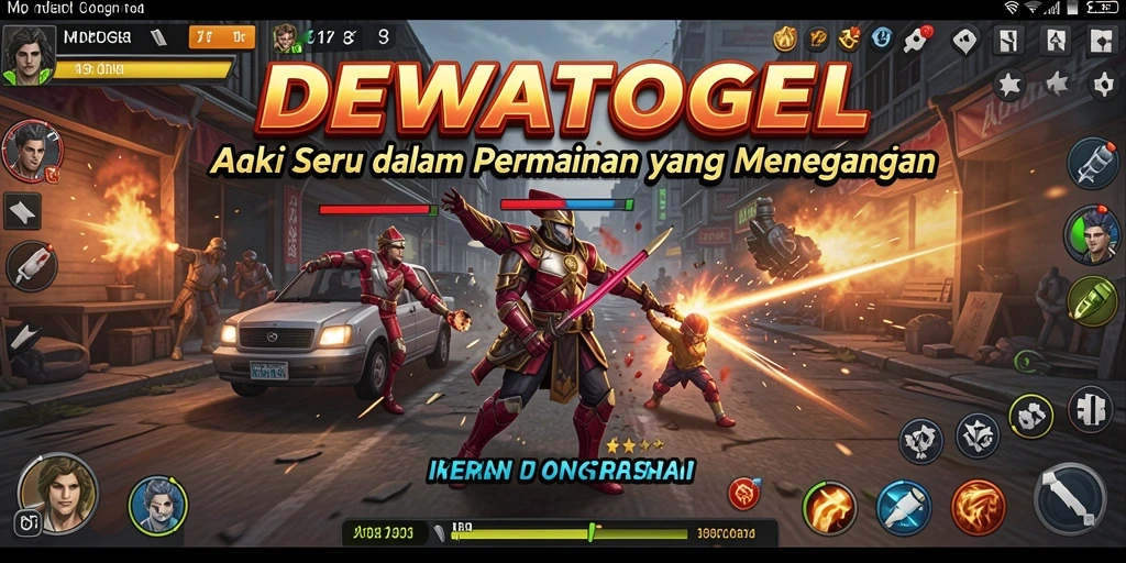Tangkapan layar menampilkan aksi seru DEWATOGEL dalam pertarungan intens.