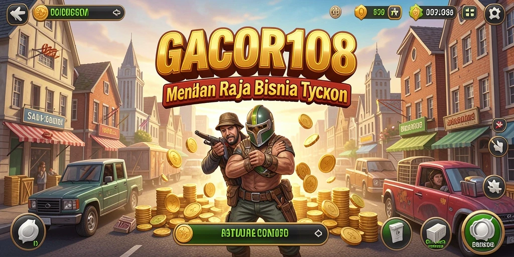 Tangkapan layar GACOR108 menampilkan gameplay seru dalam membangun bisnis.
