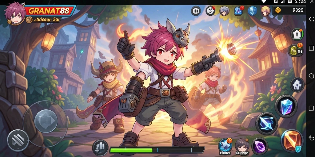 Tampilan gameplay seru dalam game Anime GRANAT88.