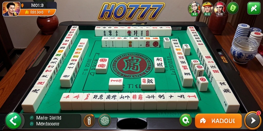 Tampilan gameplay menarik dari HO777 yang menggambarkan keseruan permainan Mahjong.