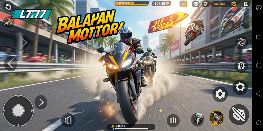 Tampilan mendebarkan dari balapan motor di L777.