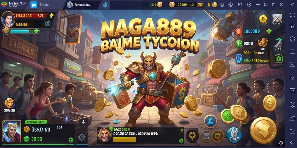 Screenshot permainan NAGA889 yang menunjukkan momen seru dalam gameplay Tycoon.