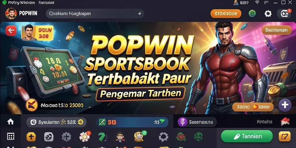 Tampilan antarmuka permainan Sportsbook yang menarik dan interaktif.