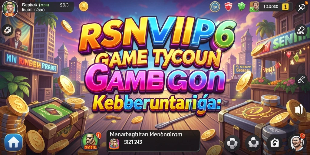 Gameplay RSNVIP6 yang menampilkan strategi dalam bisnis Tycoon.